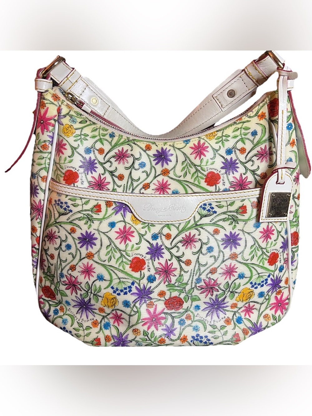 Dooney & Bourke Floral Botanical Collins Hobo Shoulder Bag